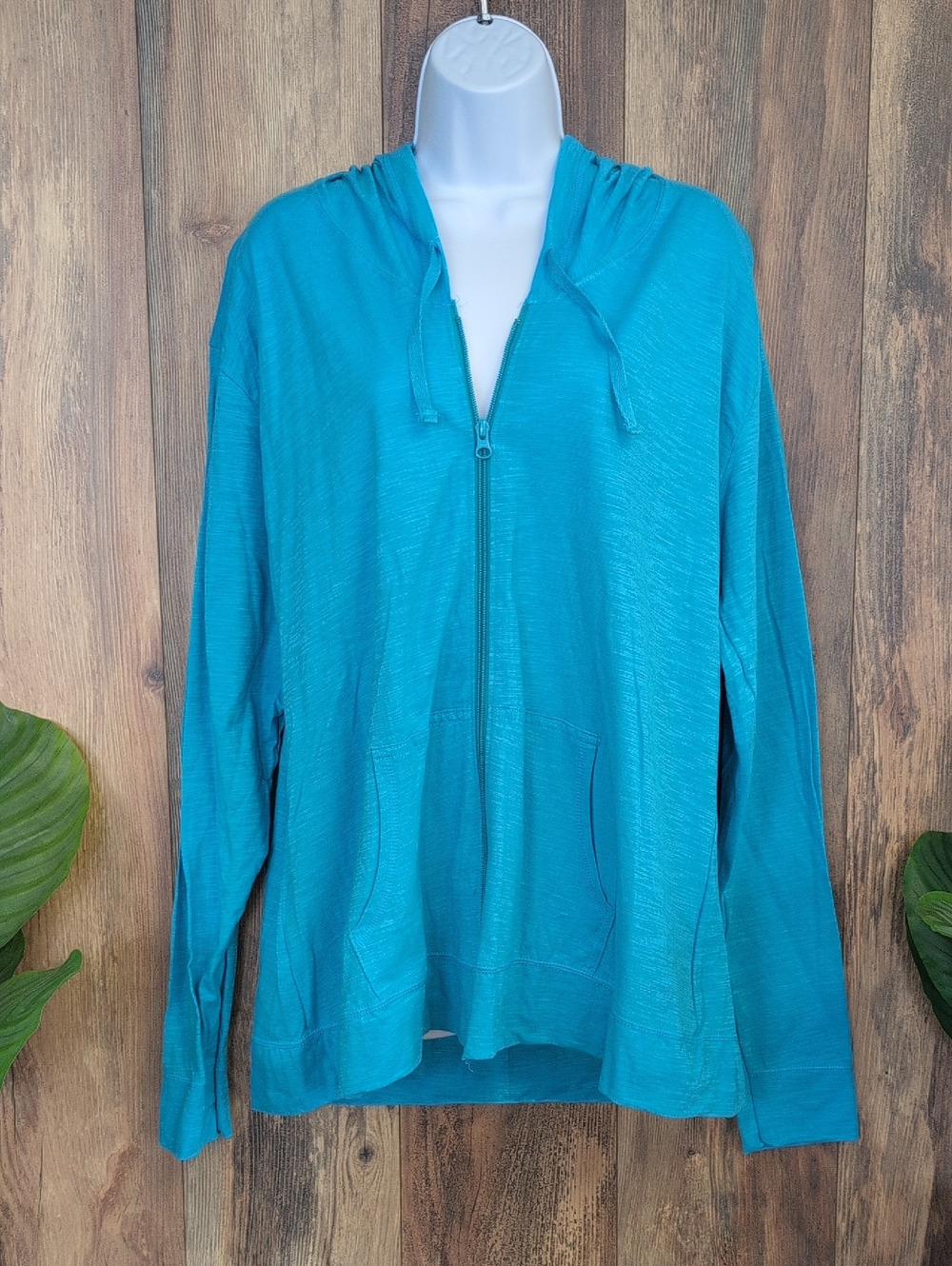 Hanes Blue Zip-Up Lightweight Hoodie Jacket XXL                 AC100